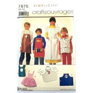 Simplicity 7875 Kids Apron Sewing Pattern One Size